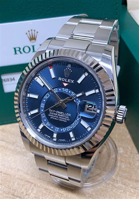 rolex sky dweler blue|rolex sky dweller price used.